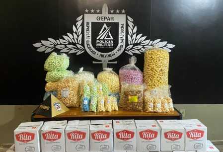 Produtos foram recuperados pela Polícia Militar durante a operação
