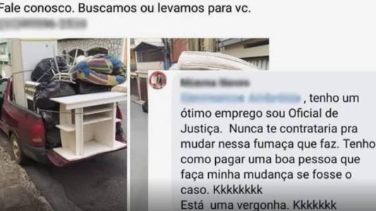Profissional de mudanças teve veículo ridicularizado em página de classificados
