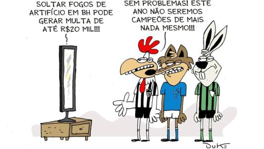 Proibição de fogos de artifício é tema da Charge do Duke