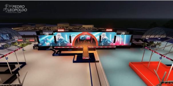 Projeção do palco da 20ª edição do PLRS