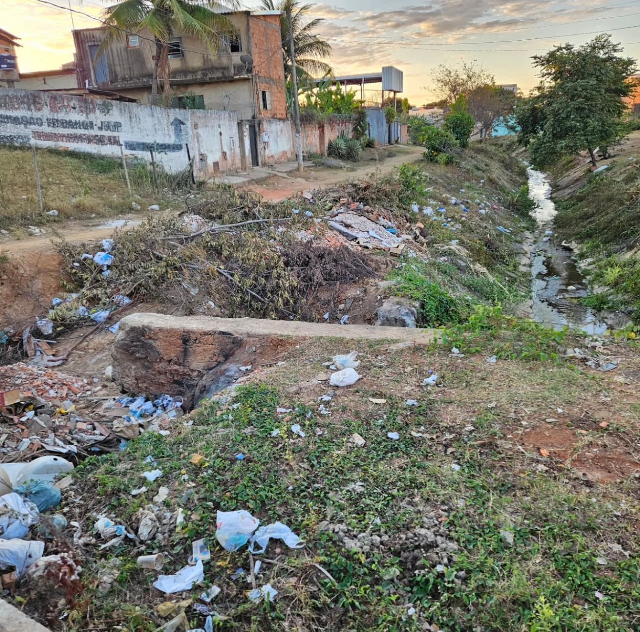 Moradores protestam contra sujeira e abandono no bairro Cintra, em Montes Claros