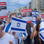 Vídeo: protesto em apoio a Israel reúne centenas de pessoas em Copacabana, no Rio