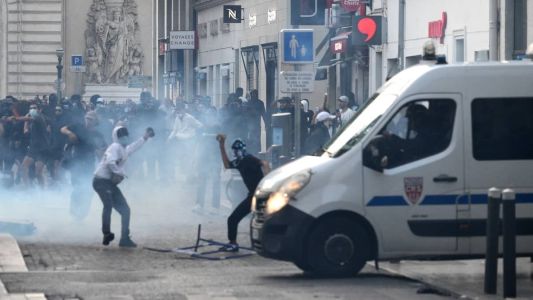 Protestos foram registrados em Marselha