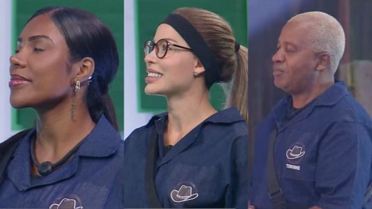 Carol, Saory e Toninho disputaram a Prova do Fazendeiro