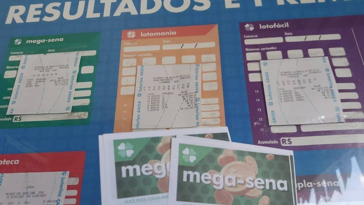 Mega-Sena: cinco apostas feitas em Minas Gerais acertam a quina 