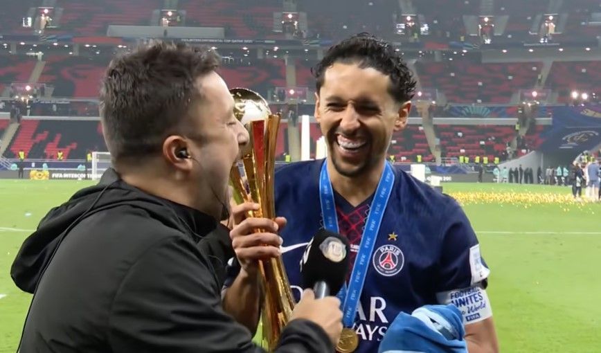 Marquinhos provoca torcedor do Flamengo no Catar após vitória com o PSG
