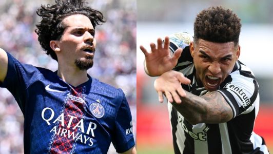 Vitinha, meio-campista do PSG, e Igor Jesus, atacante do Botafogo