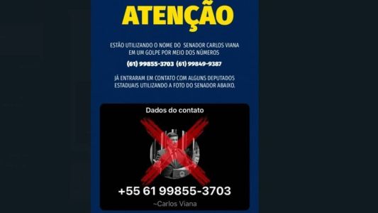Publicação em que Carlos Viana alerta sobre golpe