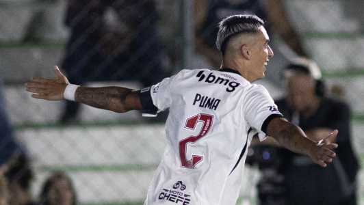 Pumita celebra um dos gols pelo Vasco