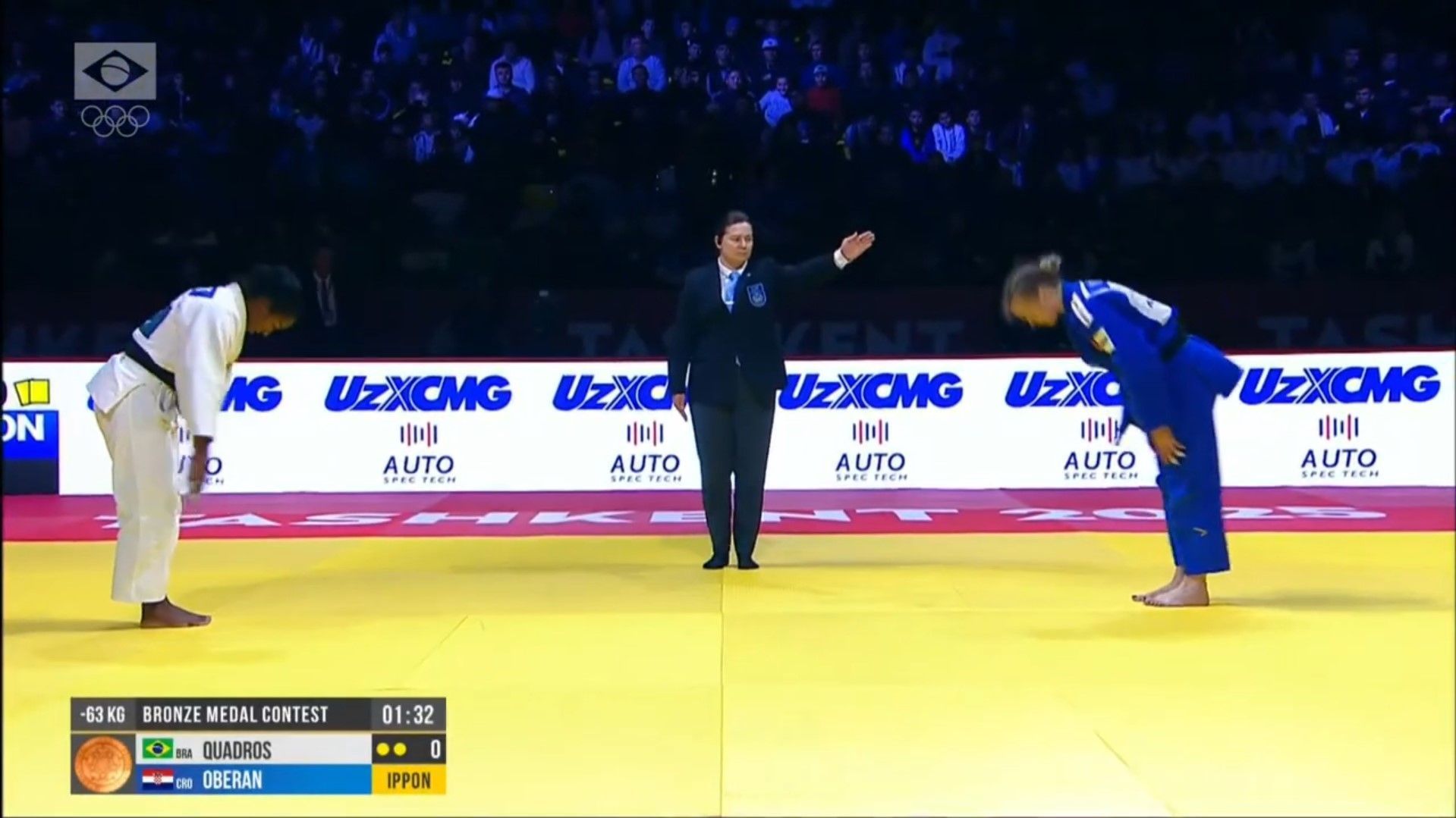 Ketleyn Quadros deixa escapar o bronze no Grand Slam de Tashkent de Judô