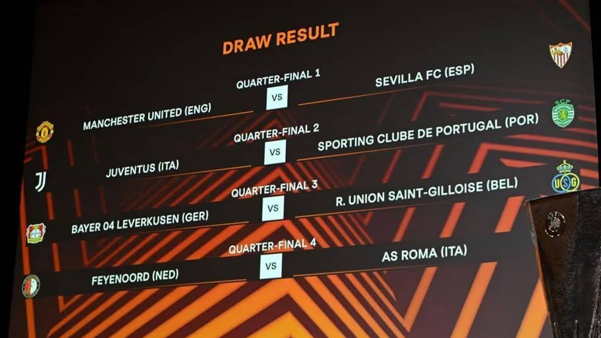 Veja duelos nas quartas da Liga Europa; Manchester United enfrenta Sevilla