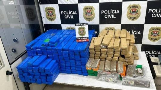 Quase meia tonelada de maconha estava escondida dentro do tanque com óleo reciclável