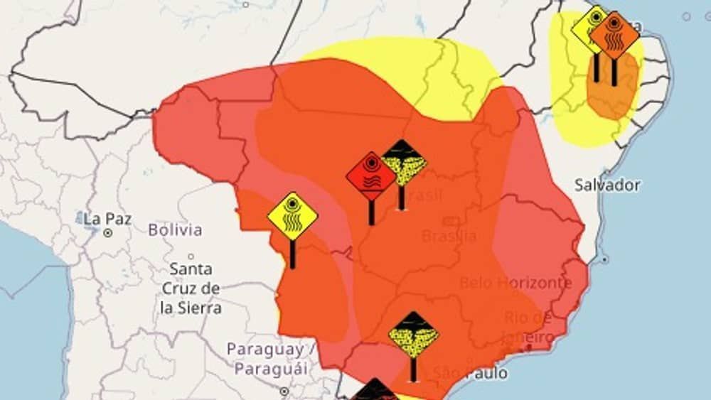 Onda de calor: Minas e outros 14 estados estão sob alerta de tempestade