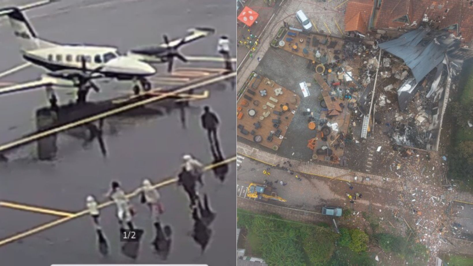 Queda de avião em Gramado: com operação especial, corpos de vítimas são retirados do local