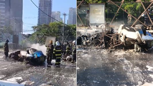 Passageiros de ônibus e motociclista foram feridos por queda de avião em SP | CNN Brasil