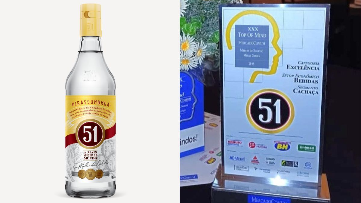 Cachaça 51 é eleita uma das marcas mais lembradas de MG