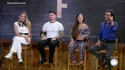 Rachel, Lucas, Nathalia e André estão na Roça