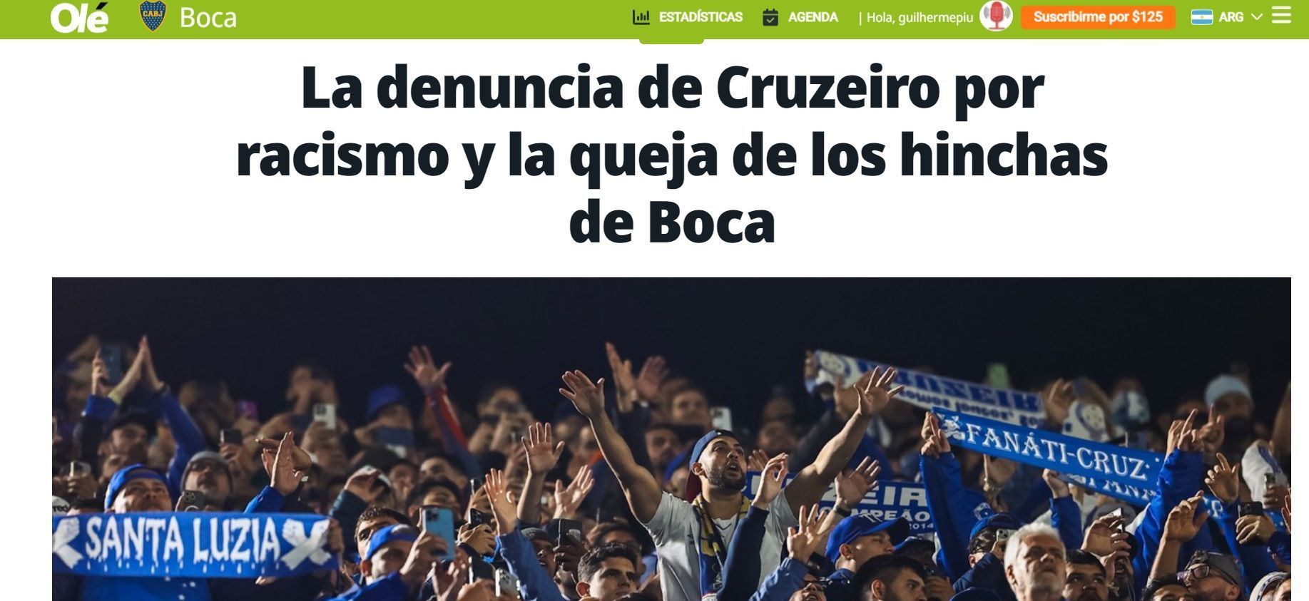 Boca x Cruzeiro: imprensa argentina repercute caso de racismo na Bombonera