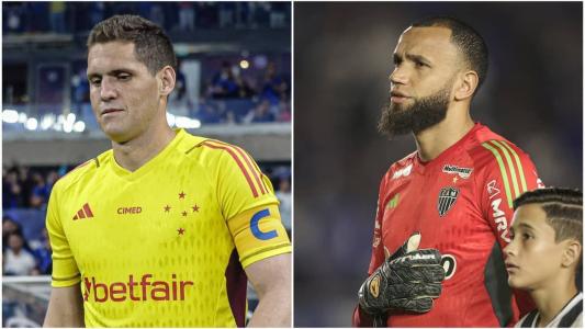 Rafael Cabral, do Cruzeiro, e Everson, do Atlético