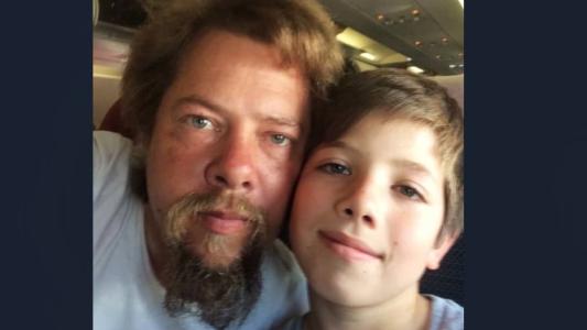 Rafael Hess com o filho Tomás que o acompanha em todas as férias e feriados