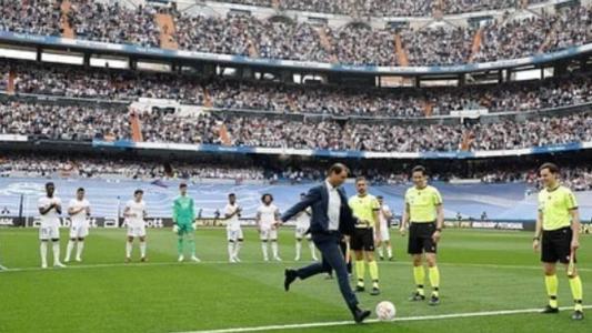 Rafael Nadal com jogadores do Real Madrid