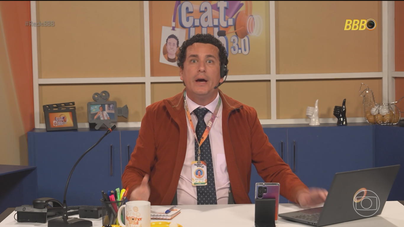 Rafael Portugal manda indireta para Boninho no CAT BBB: 'achei ia para o SBT'
