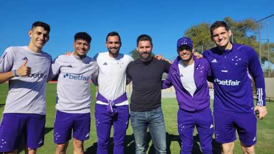 Rafael Sobis marcou presença no CT Alvorada, do Inter, em Porto Alegre
