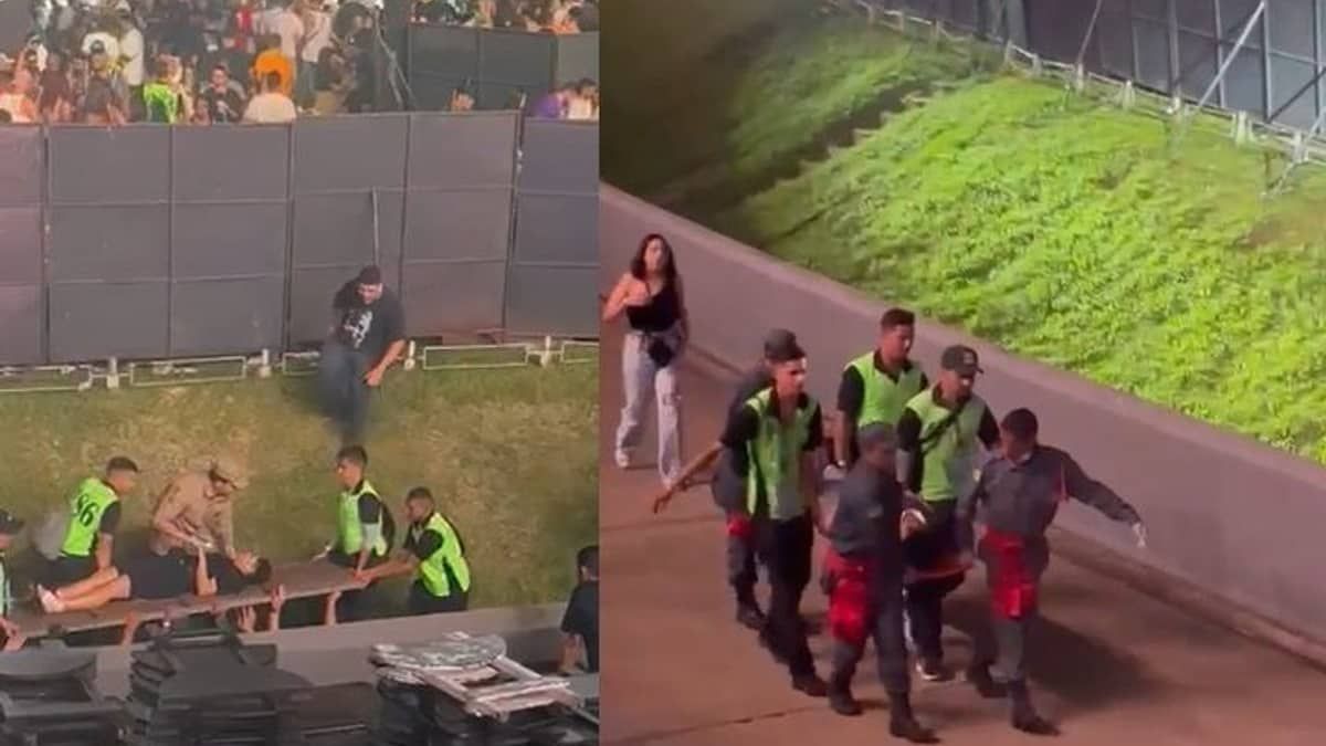 Rampa desaba e deixa cerca de 25 feridos em festival de música no estádio Serra Dourada, em Goiânia