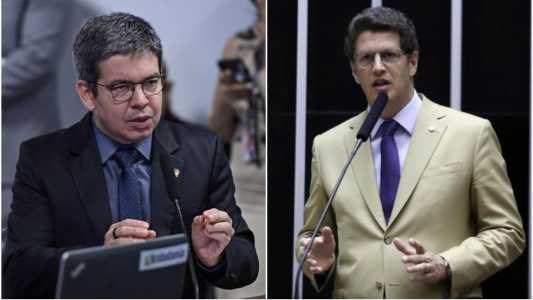 Randolfe Rodrigues (sem partido-AP) e Ricardo Salles (PL-SP)
