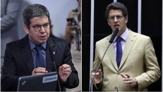 Randolfe Rodrigues (sem partido-AP) e Ricardo Salles (PL-SP)