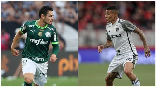 Raphael Veiga, do Palmeiras, e Guilherme Arana, do Atlético, nasceram em São Paulo