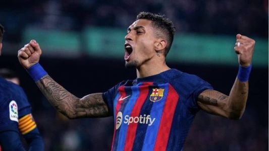 Raphinha foi destaque na vitória do Barcelona no Campeonato Espanhol