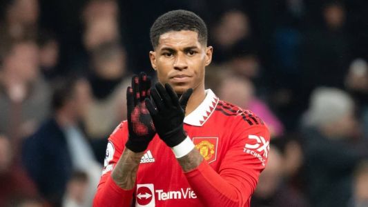 Rashford durante jogo pelo United