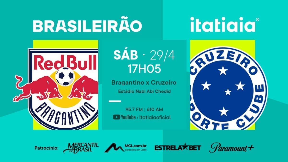 RB Bragantino x Cruzeiro: assista, ao vivo, à transmissão da Itatiaia