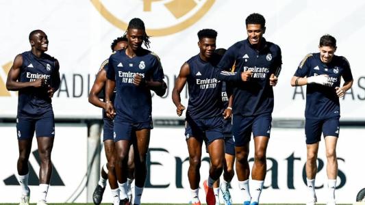 Real Madrid em treinamento