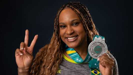 Rebeca Andrade é atleta do Flamengo, do Rio de Janeiro