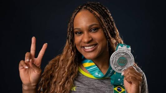 Rebeca Andrade é atleta do Flamengo, do Rio de Janeiro
