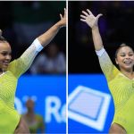 Dobradinha do Brasil:  Rebeca Andrade e Flávia Saraiva são prata e bronze no solo