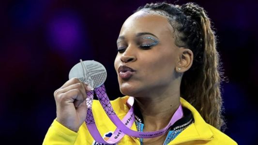 Rebeca Andrade foi prata no Individual Geral