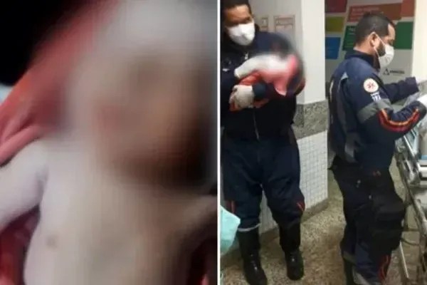 Vídeo: recém-nascido é encontrado abandonado dentro de balde em Goiás