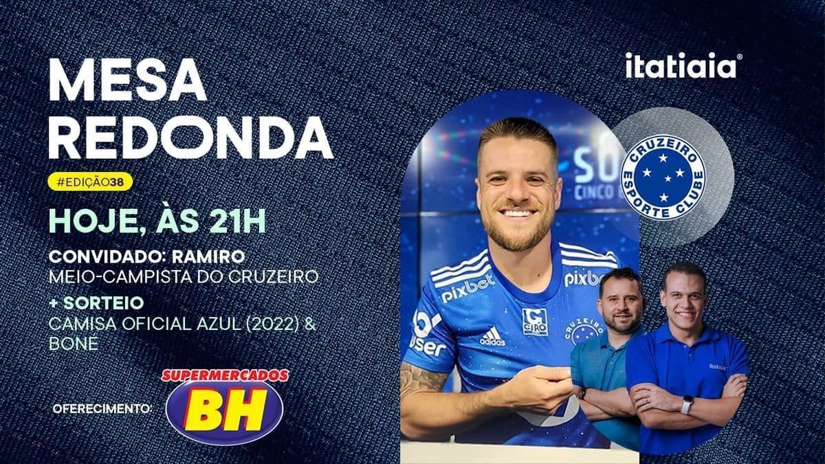 Mesa Redonda do Cruzeiro recebe o volante Ramiro: clique e acompanhe ao vivo