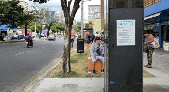 Refúgio climático em BH: espaço de resfriamento que serve para o cidadão se abrigar do sol, amenizar os efeitos do calor e descansar