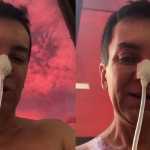 Regis Danese coloca sonda após piora no quadro e chora em hospital