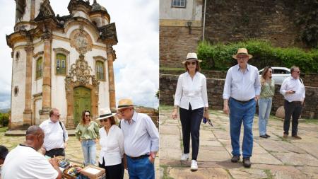 Rei e rainha da Suécia visitam Ouro Preto antes de participar da COP 30, em Belém; veja fotos