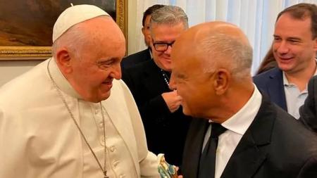 Reinaldo e Papa Francisco se conheceram pessoalmente no início desta semana, no Vaticano