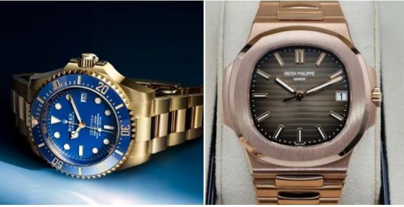 Relogios suícos de luxo Rolex e Patek Phillipe