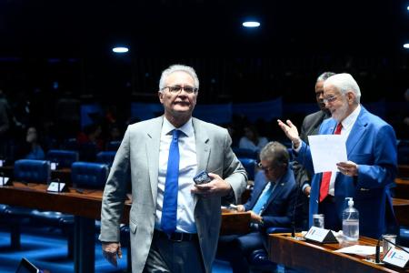 Renan Calheiros no plenário do Senado Federal