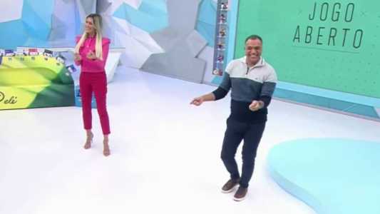 Renata Fan e Denilson no programa Jogo Aberto da Band