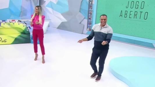 Renata Fan e Denilson no programa Jogo Aberto da Band