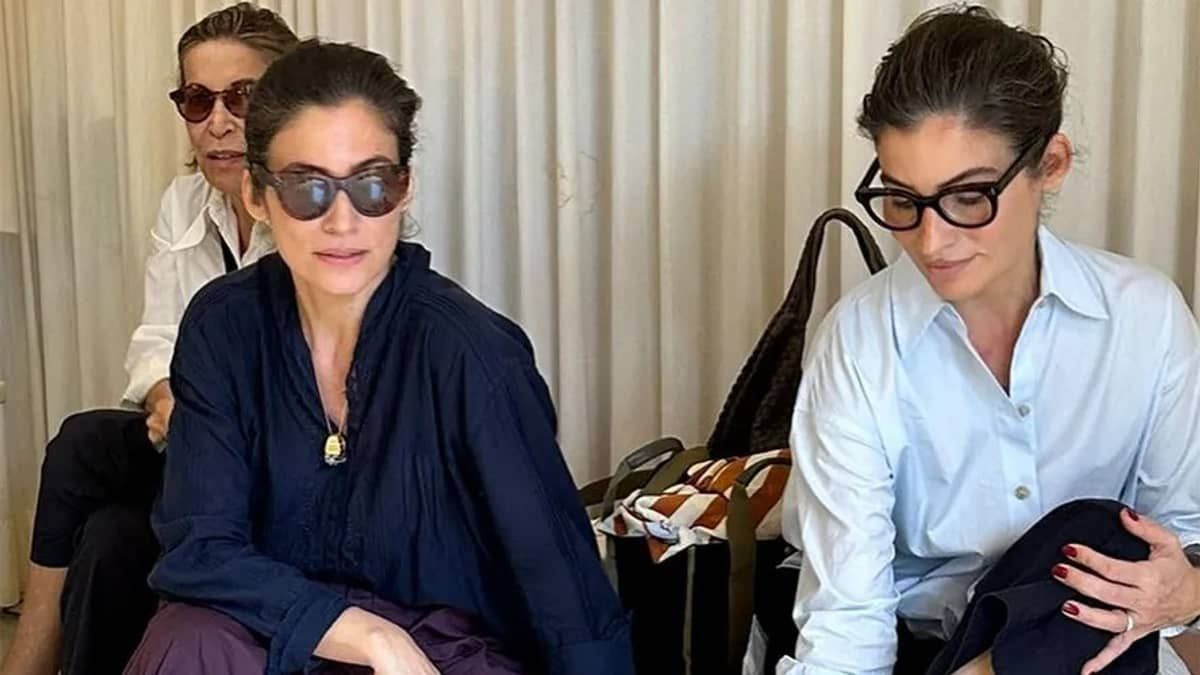 Renata Vasconcellos compartilha novo clique com gêmea: 'montagem'